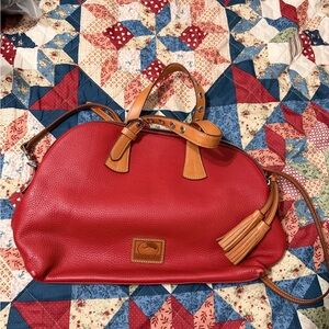 Dooney & Bourke Red and Tan Satchel